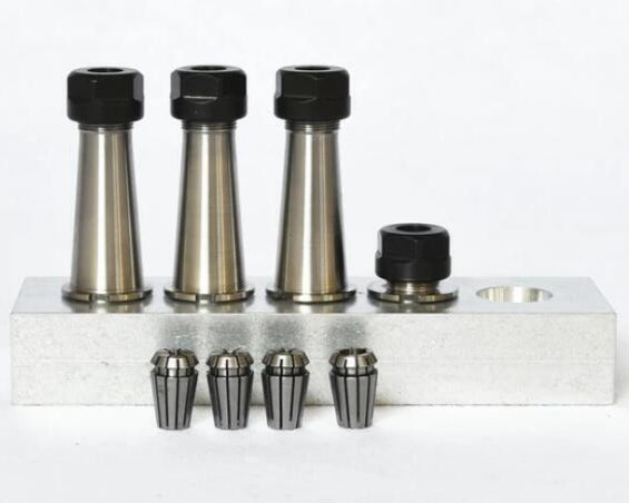 Sada kleštin a držáků pro upnutí nástrojů - včetně stojánku